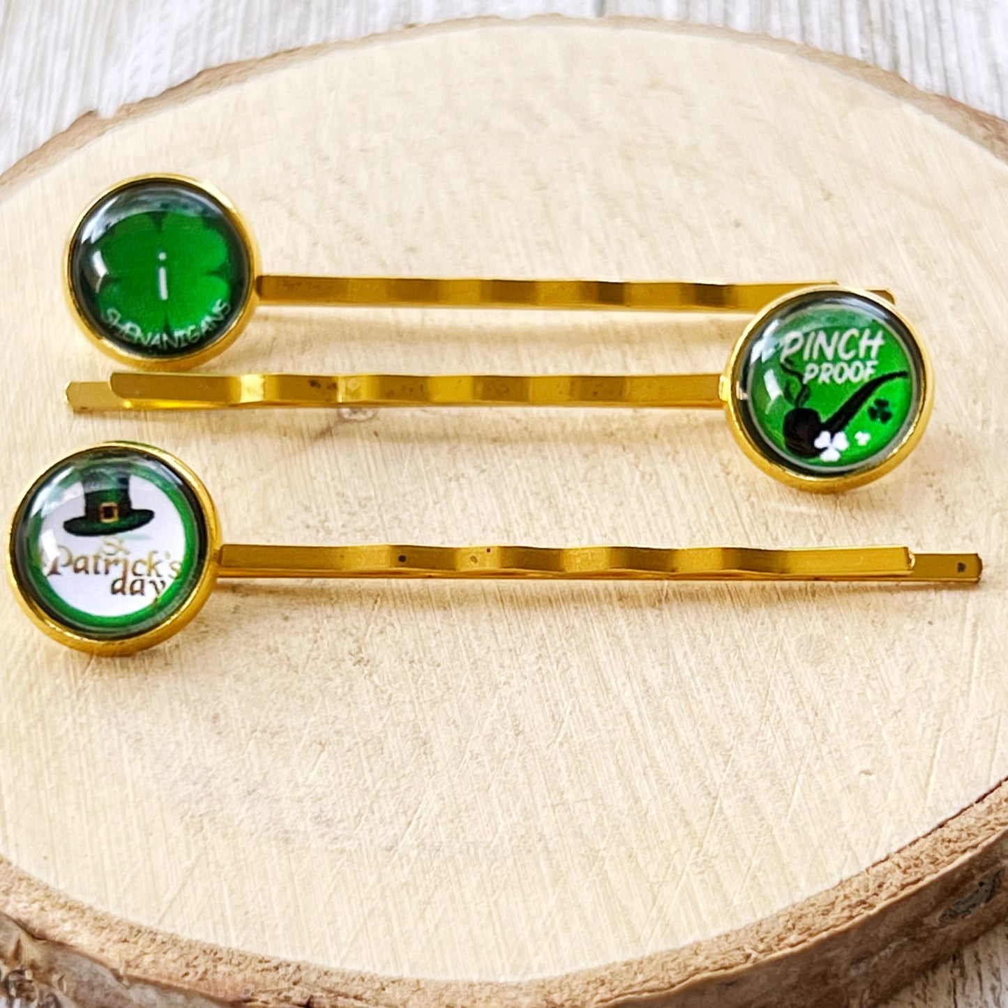 Funny Saying St Patricks Day Bobby Pins Set of 3