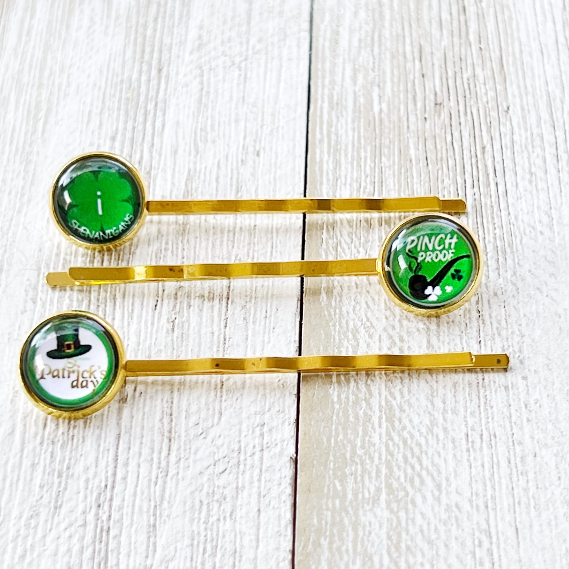 Funny Saying St Patricks Day Bobby Pins Set of 3