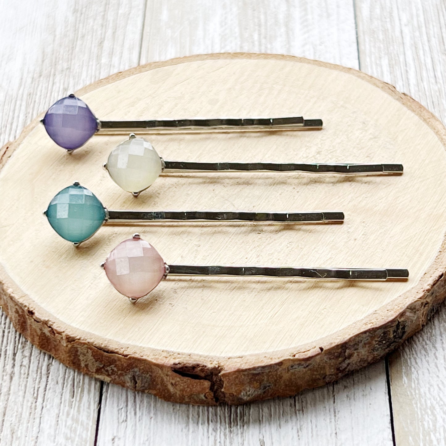 Pastel Rhinestone Hair Pins