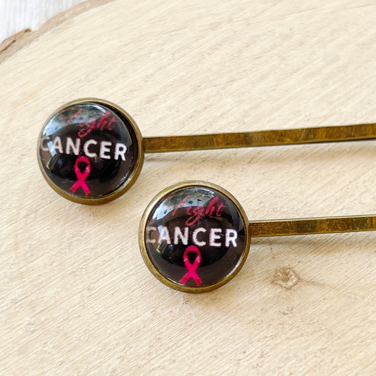 Breast Cancer Awareness Pink Ribbon Hair Pins - Supportive Accessories for a Meaningful Cause