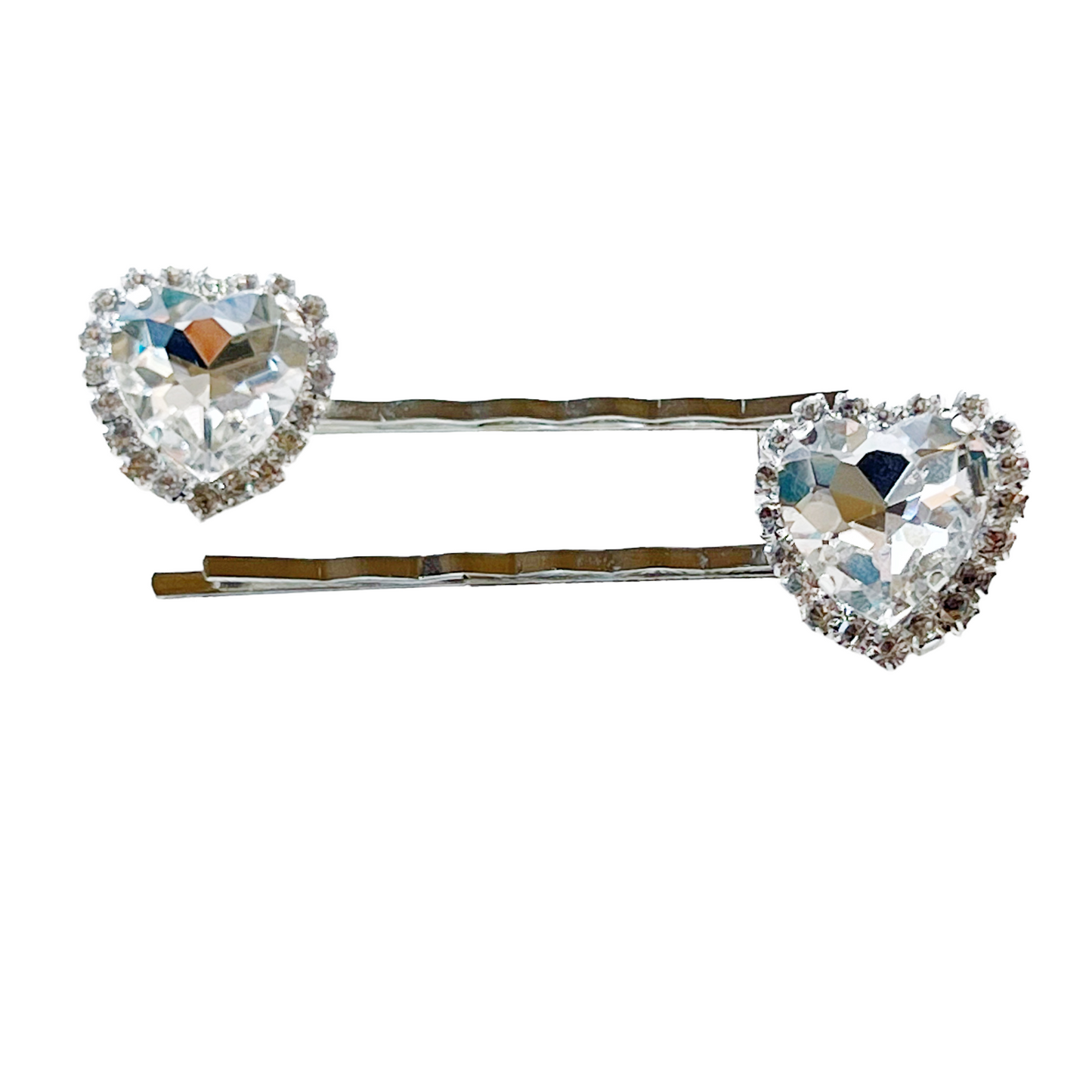 Heart Rhinestone Hair Pins, Hair Pins For Woman, Womens Decorative Bobby Pin Crystal Heart Bobby Pin