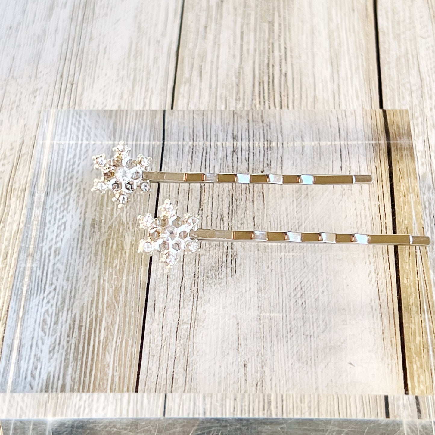 Rhinestone Snowflake Hair Pin