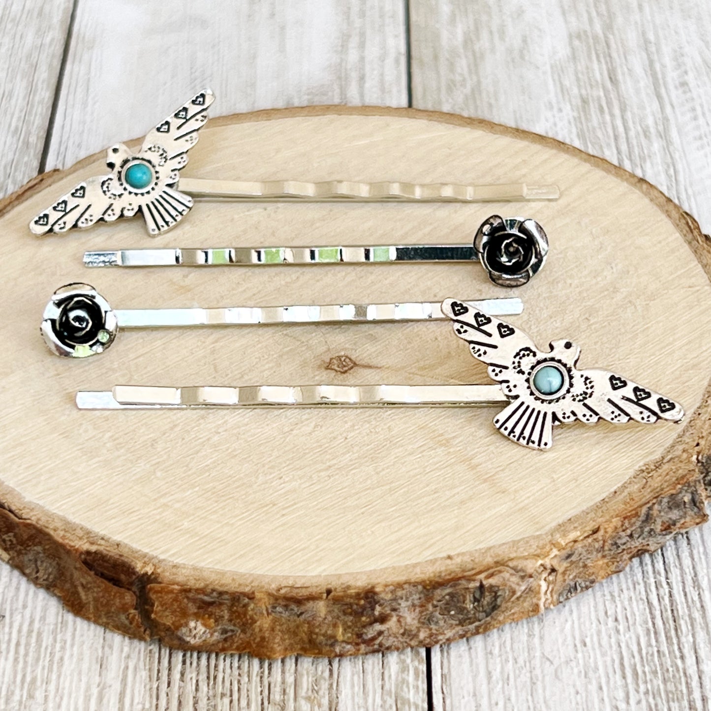 Turquoise Hair Pins, Western Hair Pin, Cowgirl Hair Pin, Decorative Bobby Pin, Womens Hair Accessory, Southwestern Hair Pin, Boho Hair Clips