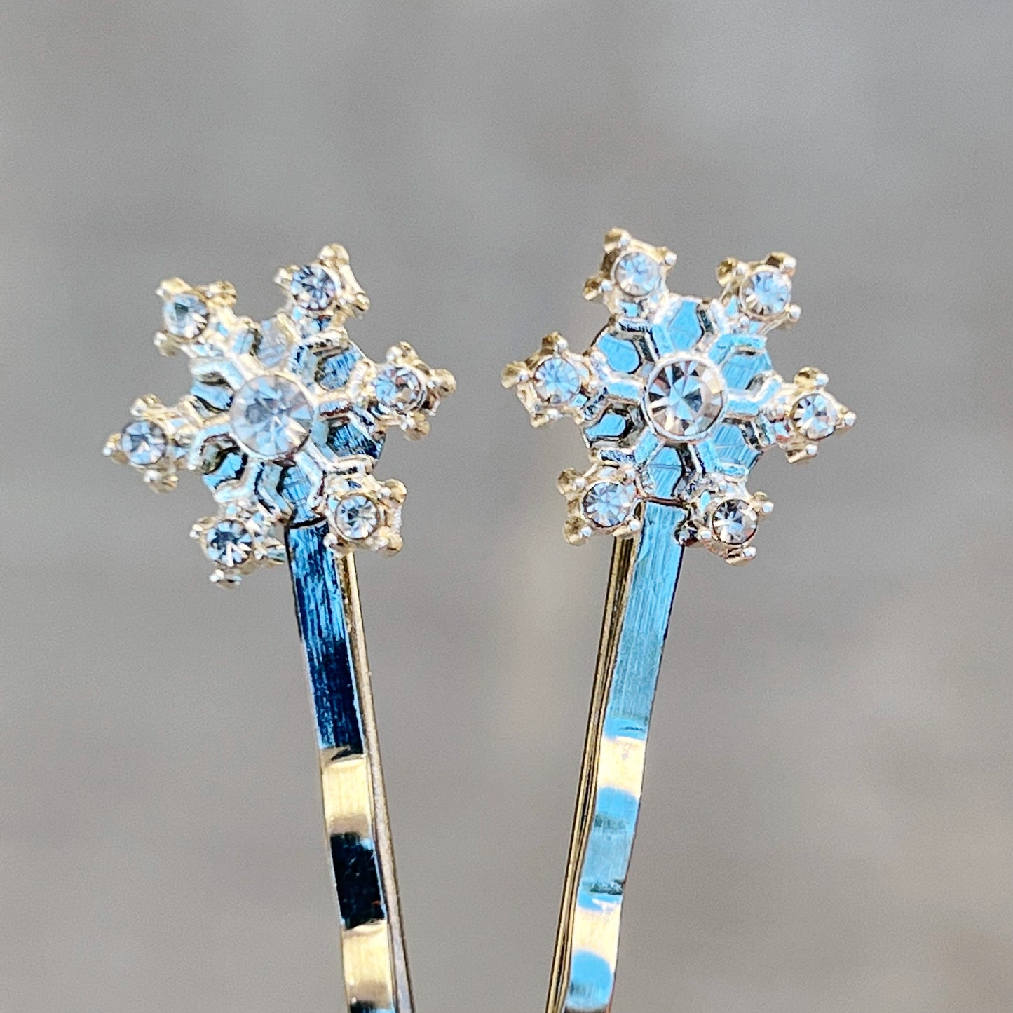 Rhinestone Snowflake Hair Pin