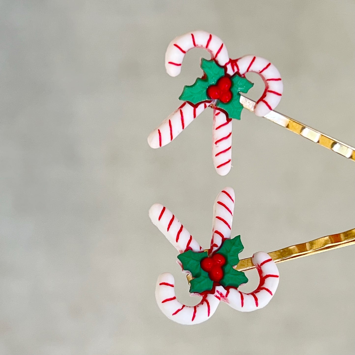 Candy Cane Bobby Pins - Festive Accessories for Holiday Hairstyles