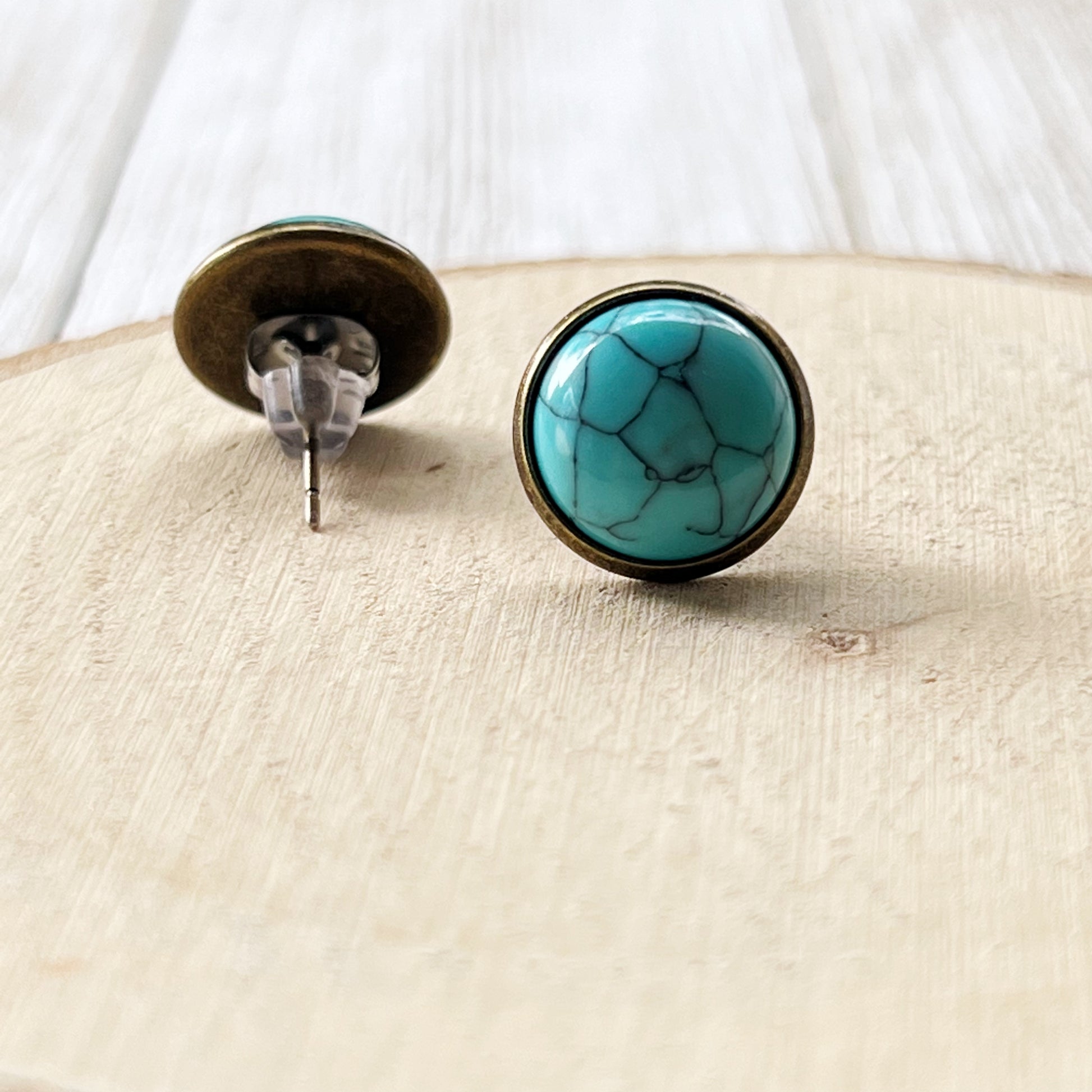 Turquoise 12mm Stud Earrings