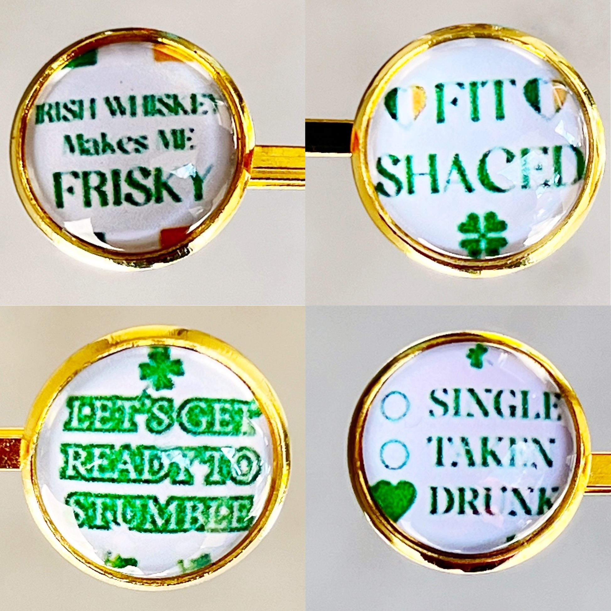 Funny Sayings St Patricks Day Hair Pins