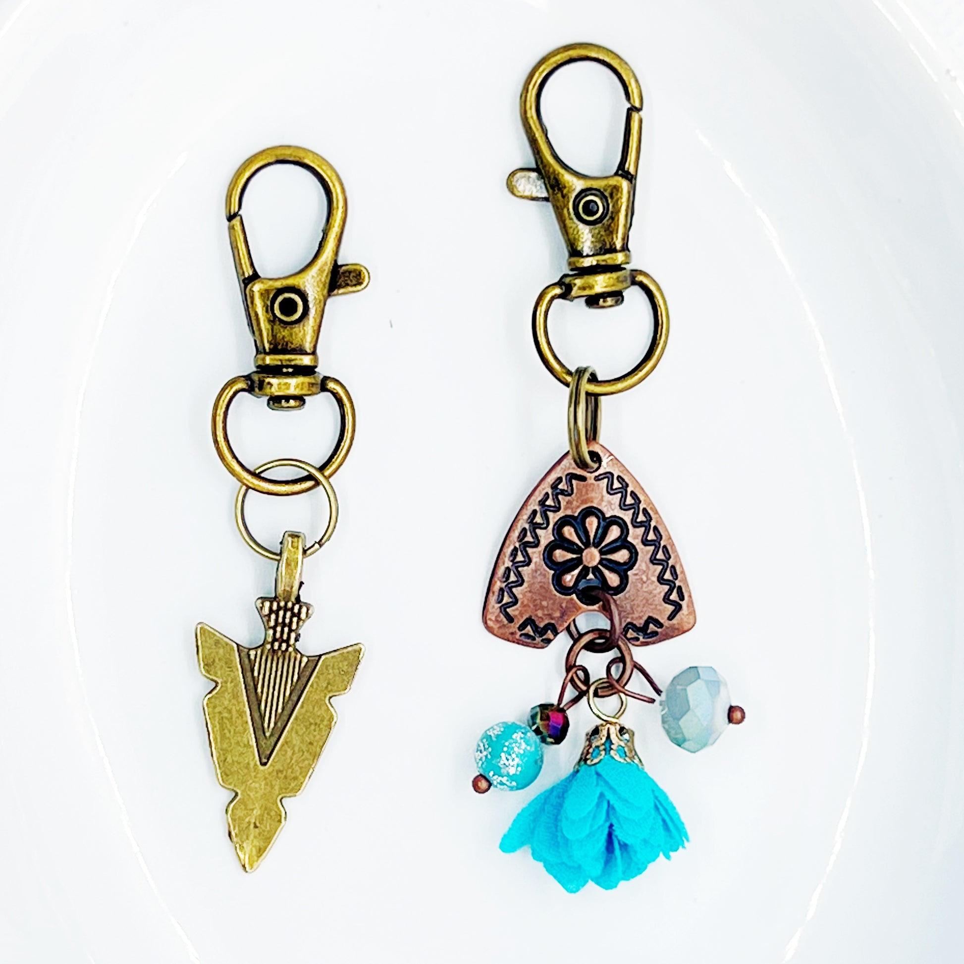 Western Zipper Pull Keychain Charm