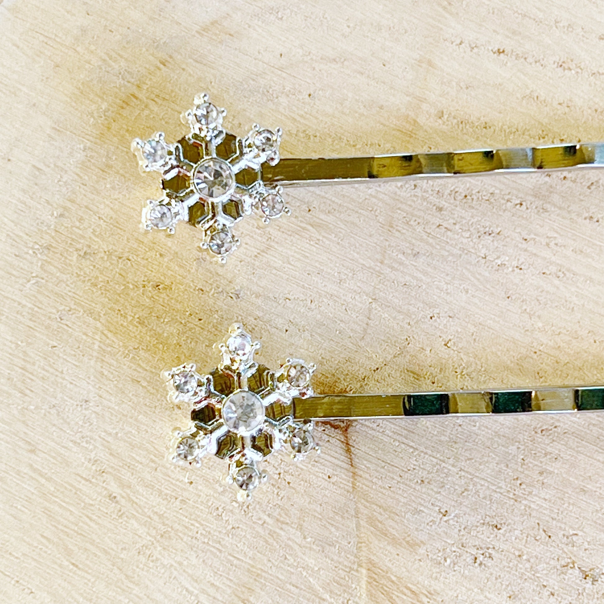 Rhinestone Snowflake Hair Pin