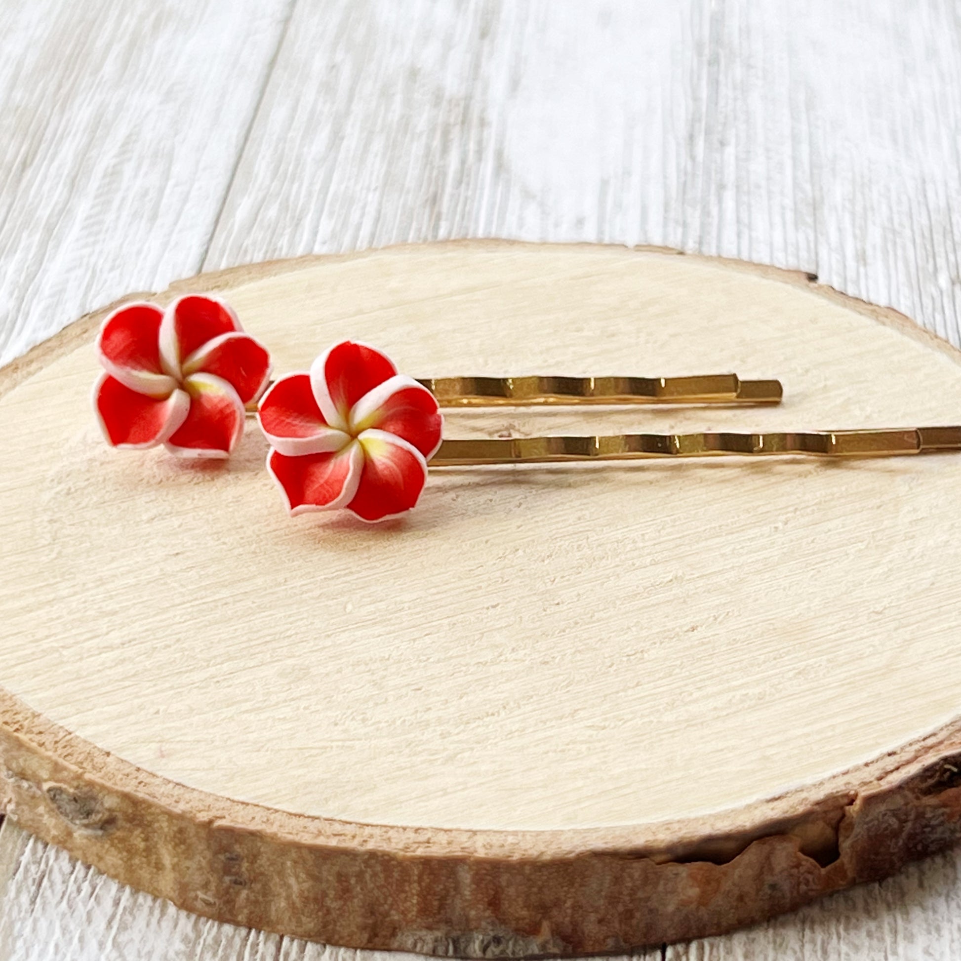 Red Flower Hair Pin, Wedding Hair Jewelry, Flower Hair Pin, Bridal Hair Accessories Flower Bobby Pin