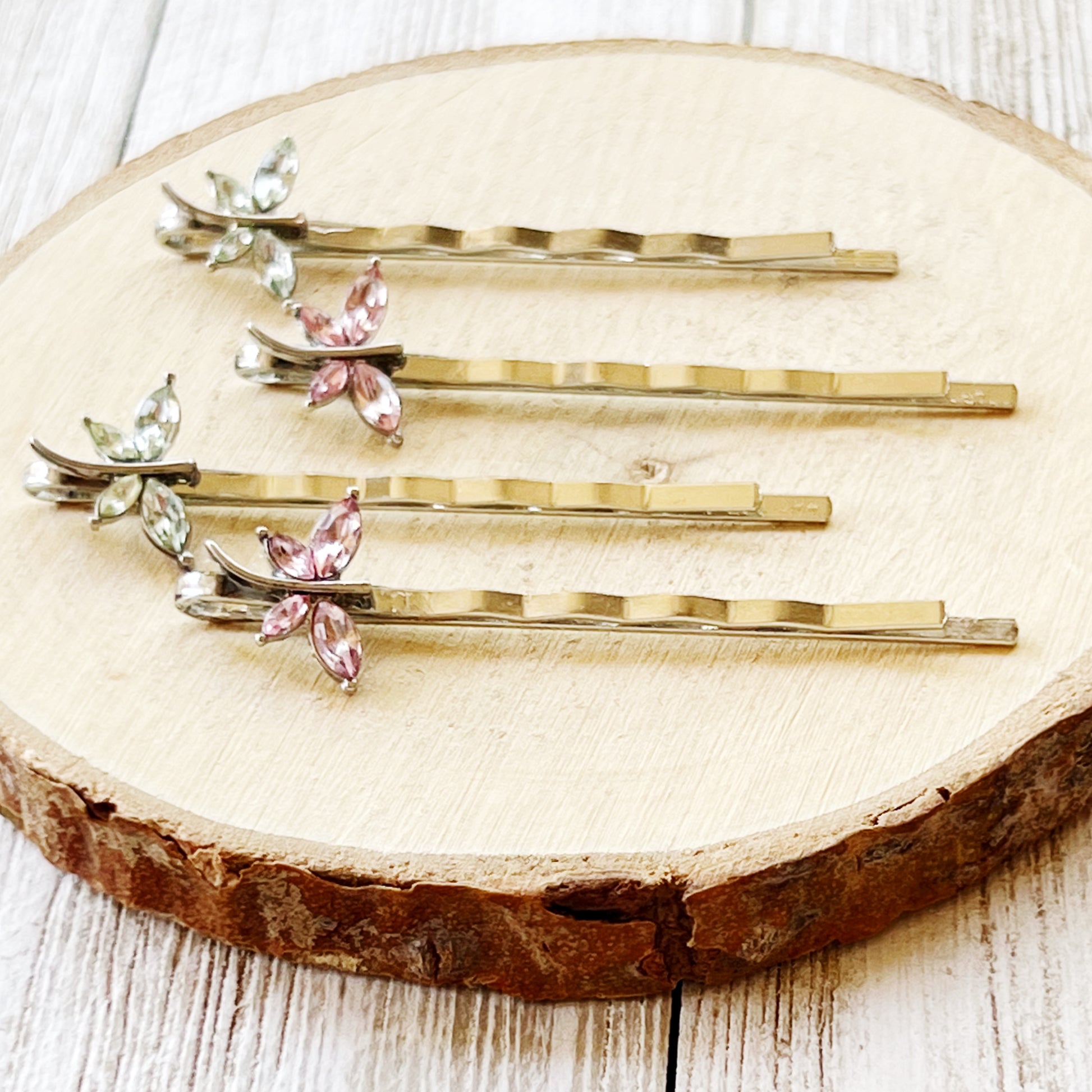 Light Green and Pink Dragonfly Hair Pin, Hair Pins For Woman, Womens Hair Clip, Womens Bobby Pins, Dragonfly Bobby Pin, Rhinestone Hair Pin