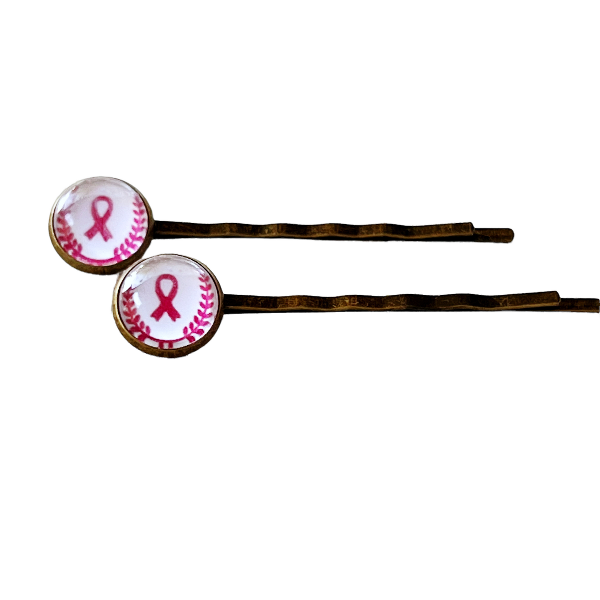 Breast Cancer Awareness Ribbon Hair Pins - Supportive and Stylish Accessories