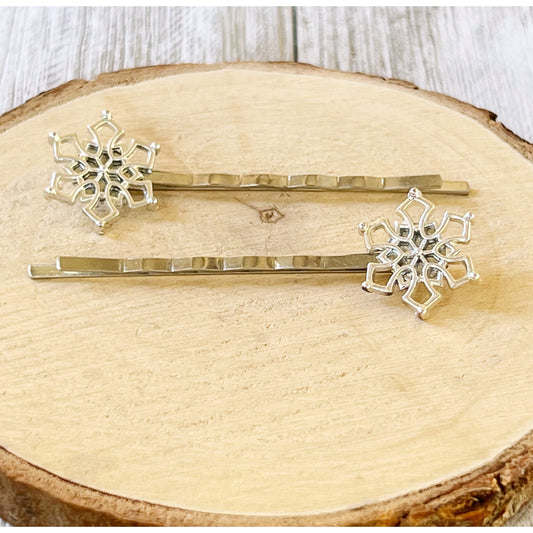 Silver Snowflake Hair Pin