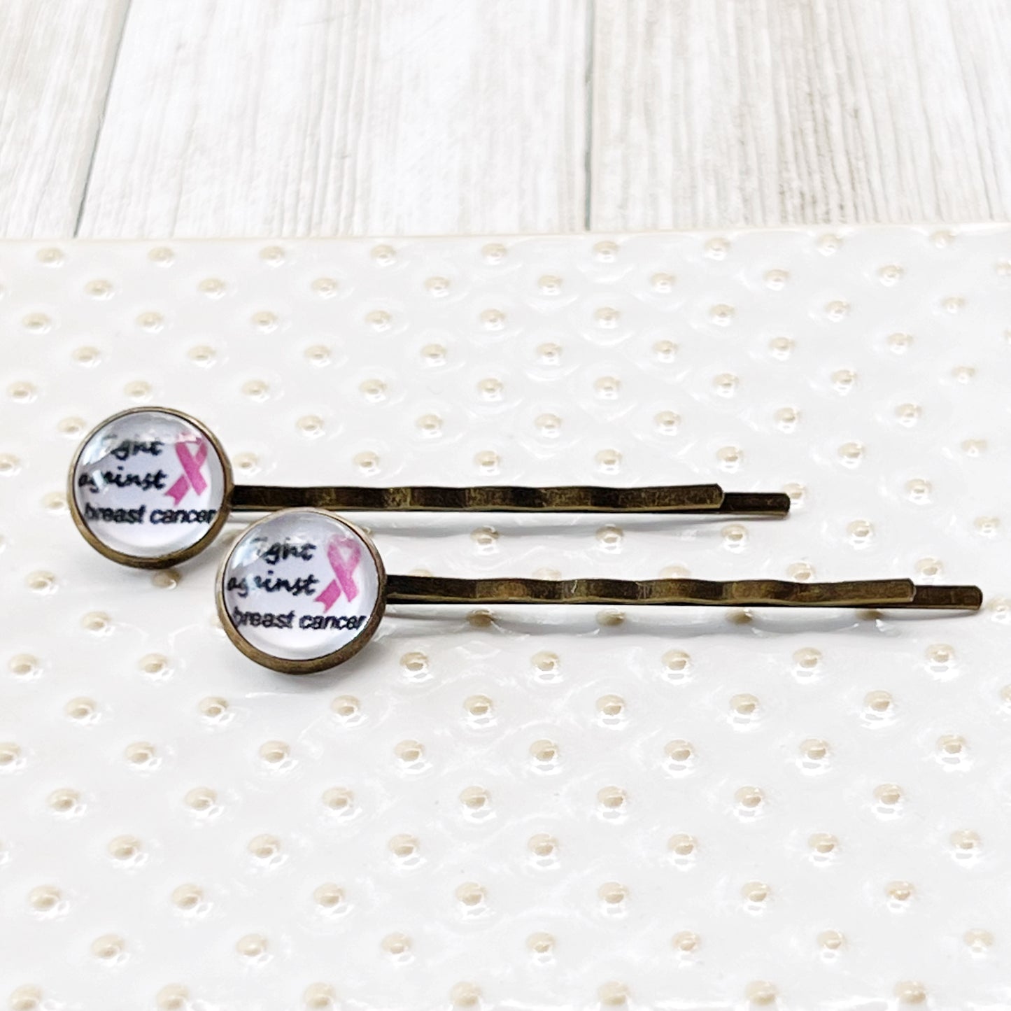 Breast Cancer Awareness Pink Ribbon Hair Pins - Supportive Accessories for a Meaningful Cause