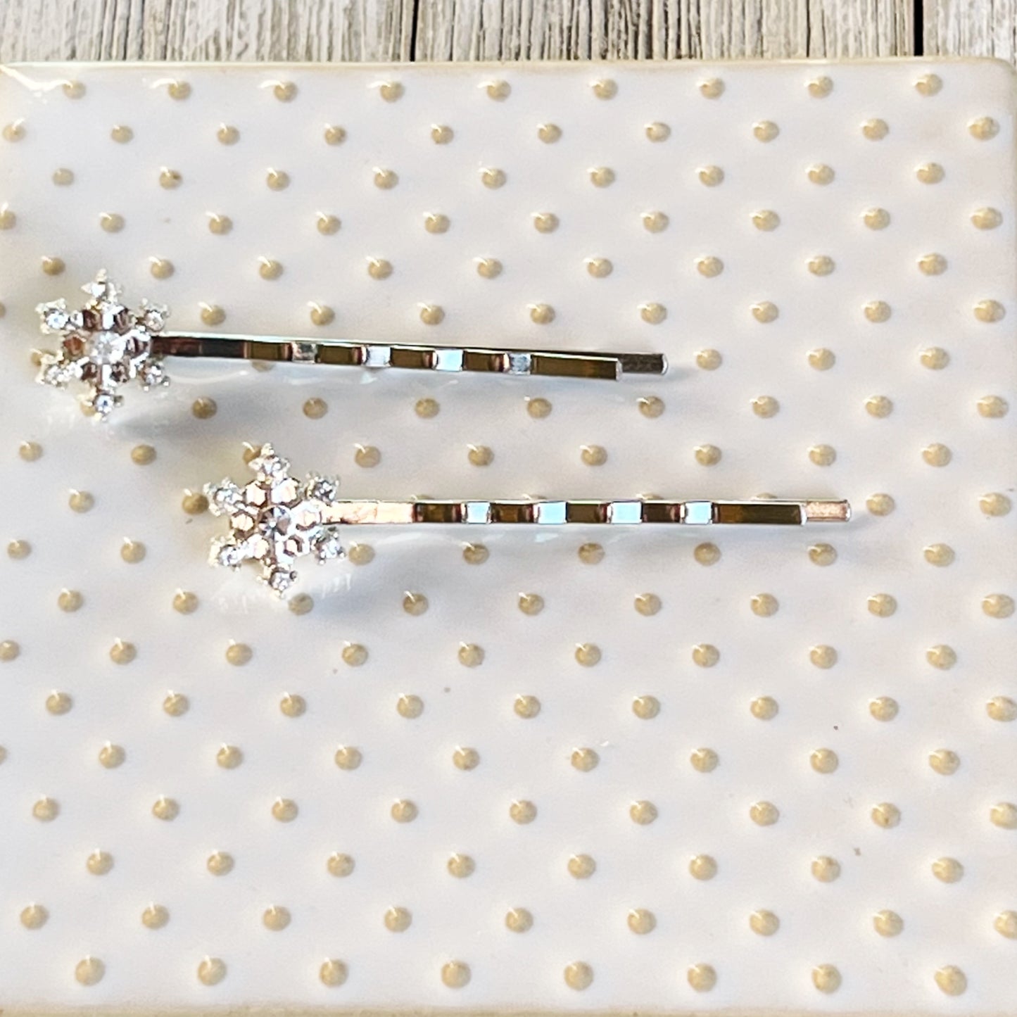 Rhinestone Snowflake Hair Pin