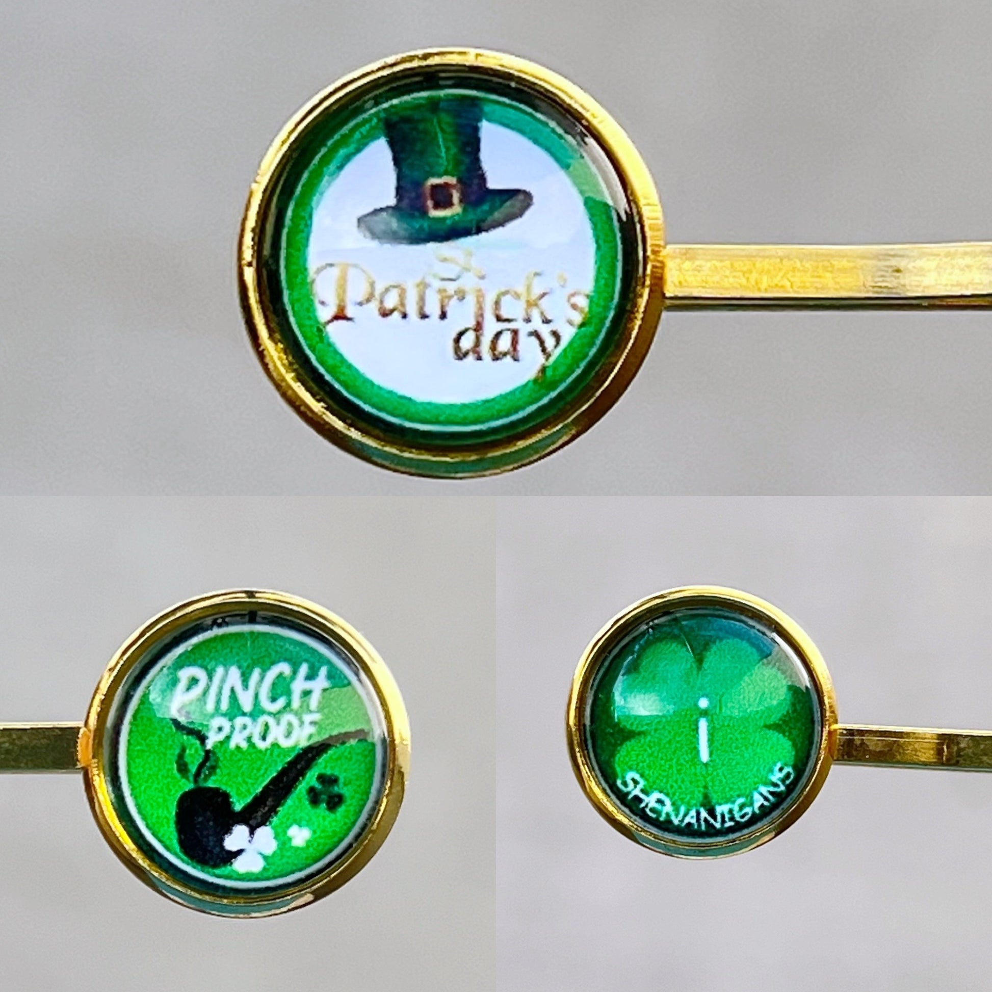 Funny Saying St Patricks Day Bobby Pins Set of 3