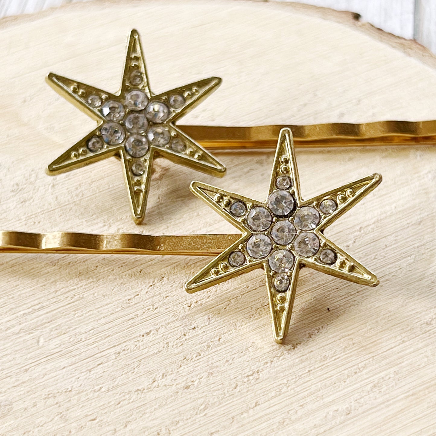 Gold Star Hair Bobby Pins