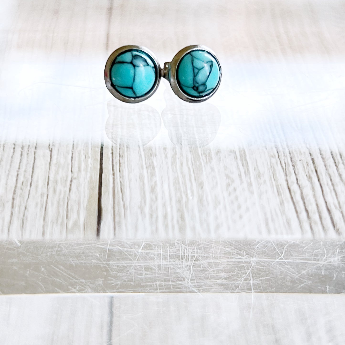 Turquoise 6mm Stud Earrings