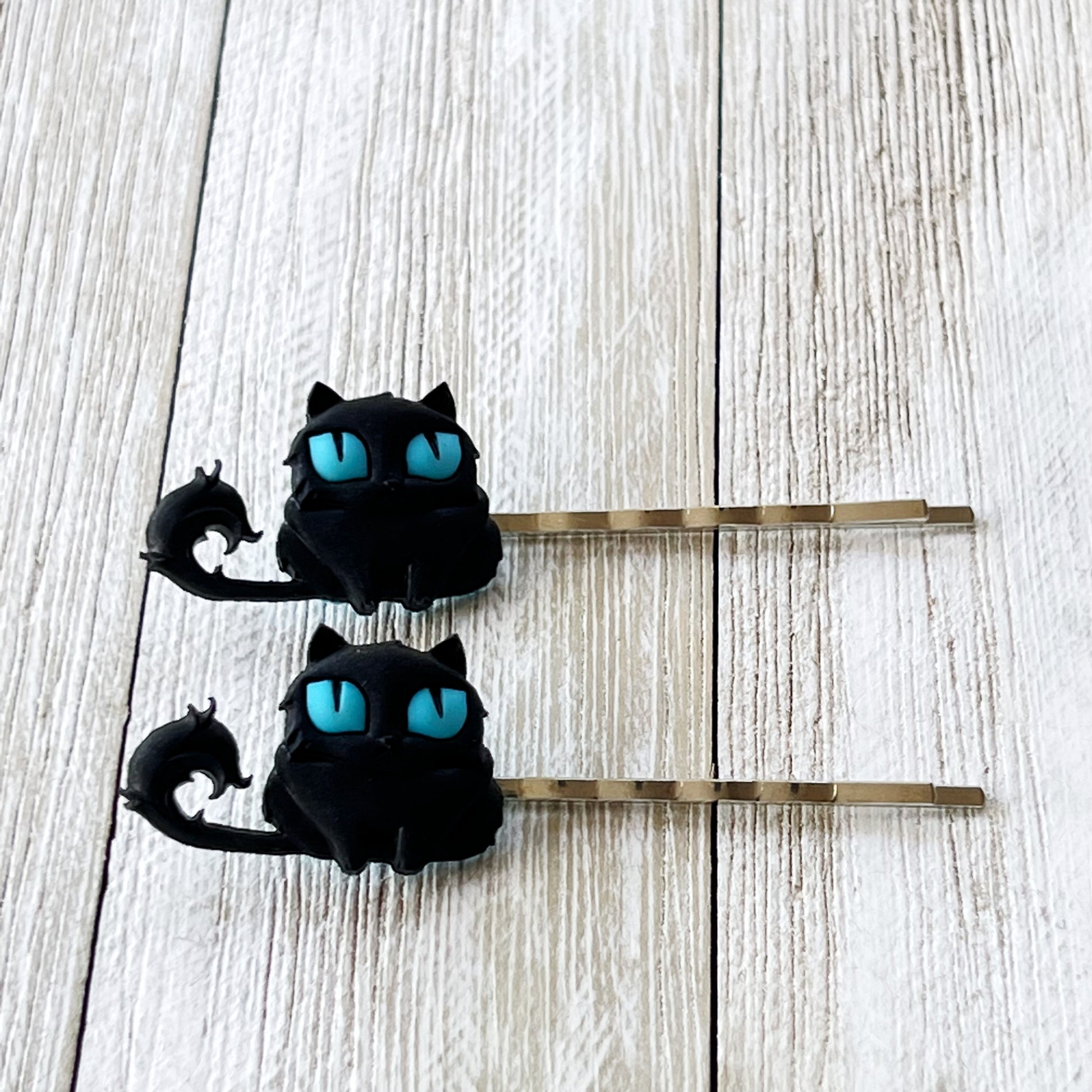 Halloween Black Spooky Cat Hair Pins