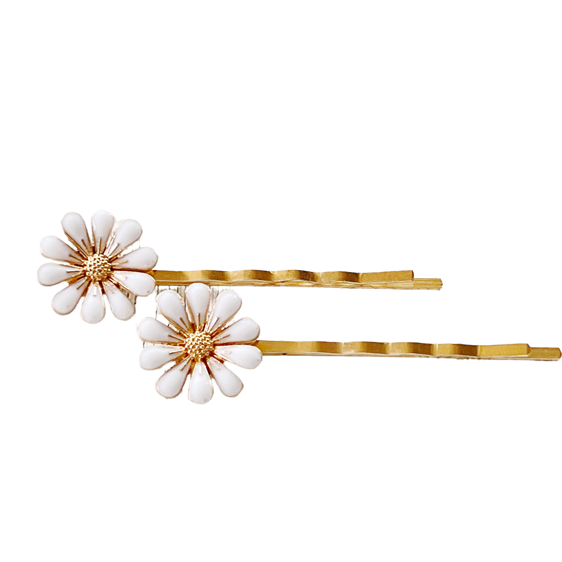 White Flower Decorative Hair Pins