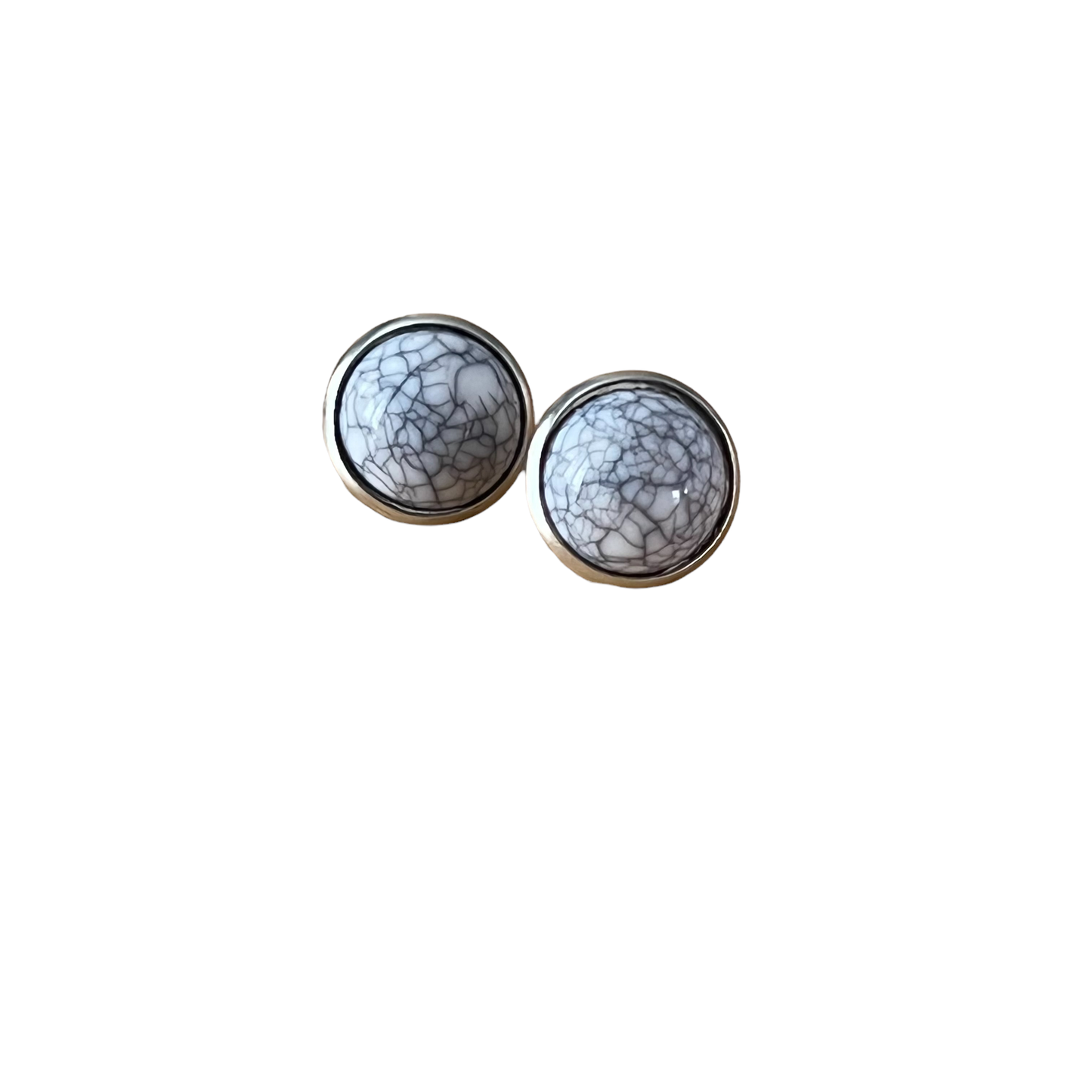 White Stone Stud Earrings - Boho Chic Western Jewelry for Elegant Style