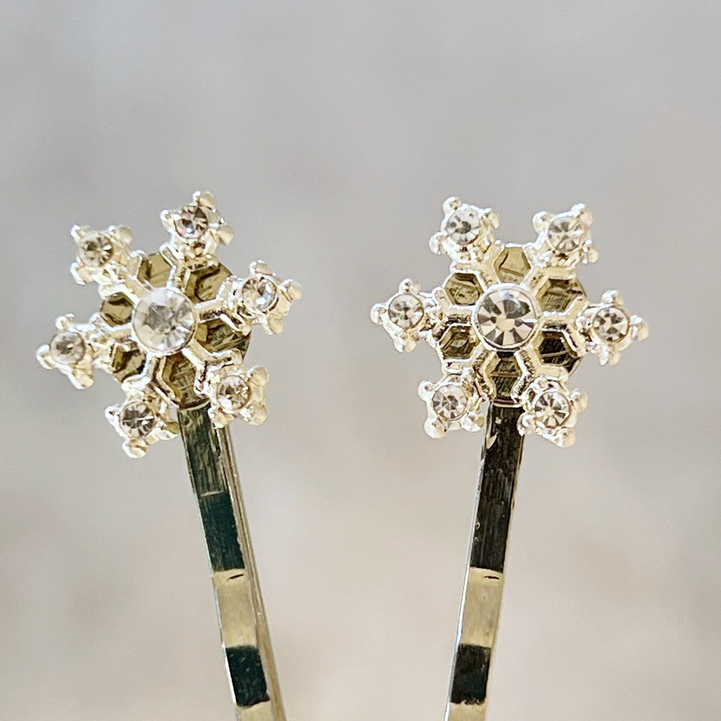 Rhinestone Snowflake Hair Pin