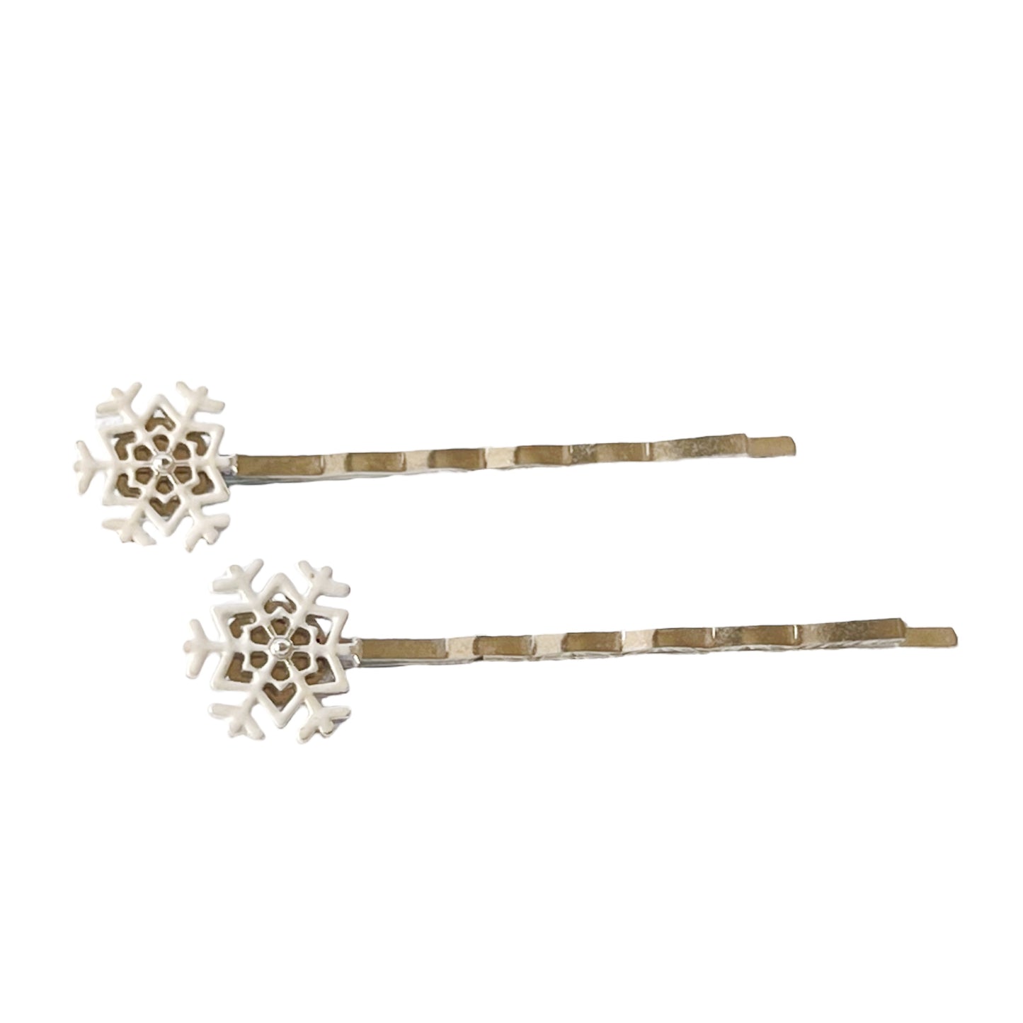 White Silver Snowflake Hair Pin