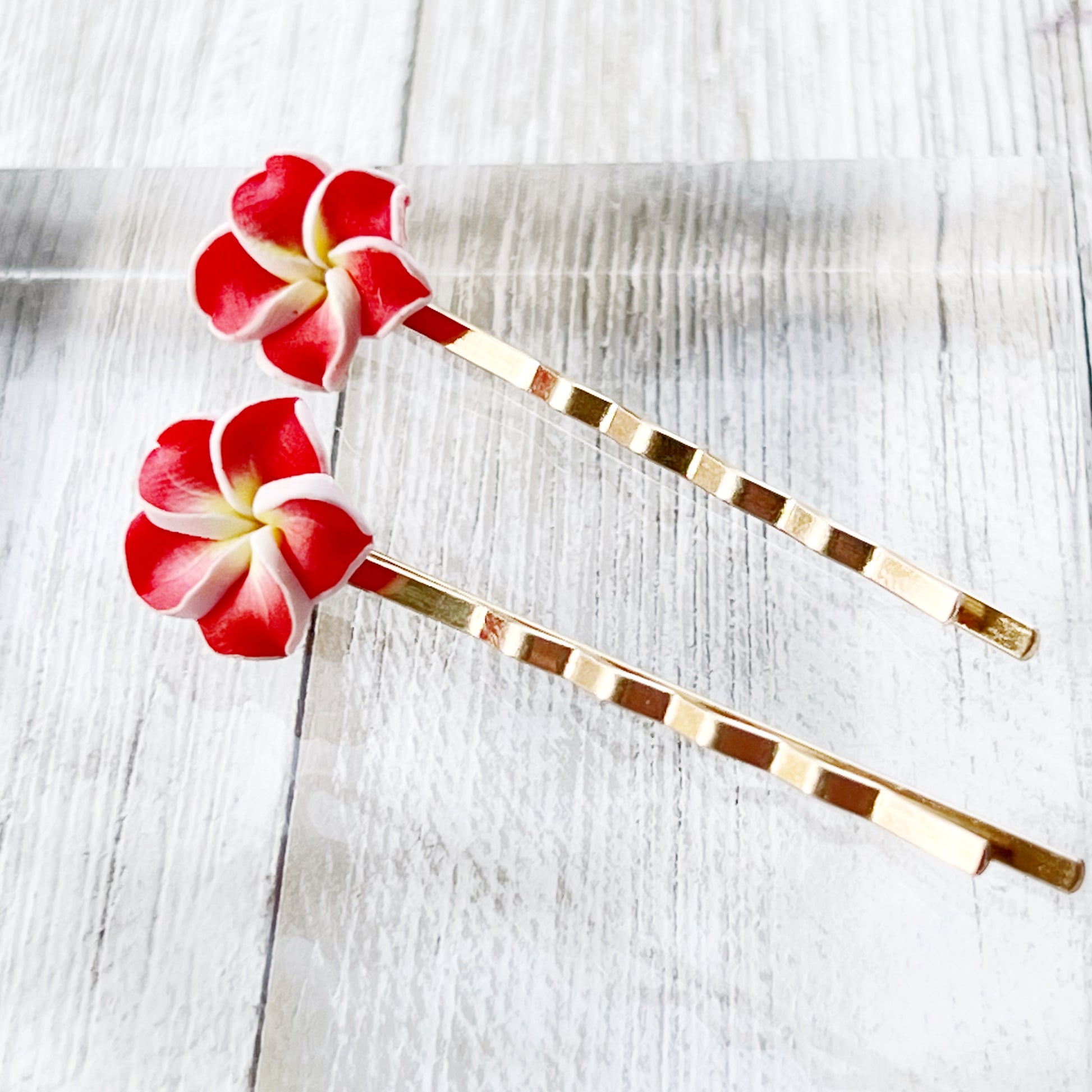 Red Flower Hair Pin, Wedding Hair Jewelry, Flower Hair Pin, Bridal Hair Accessories Flower Bobby Pin