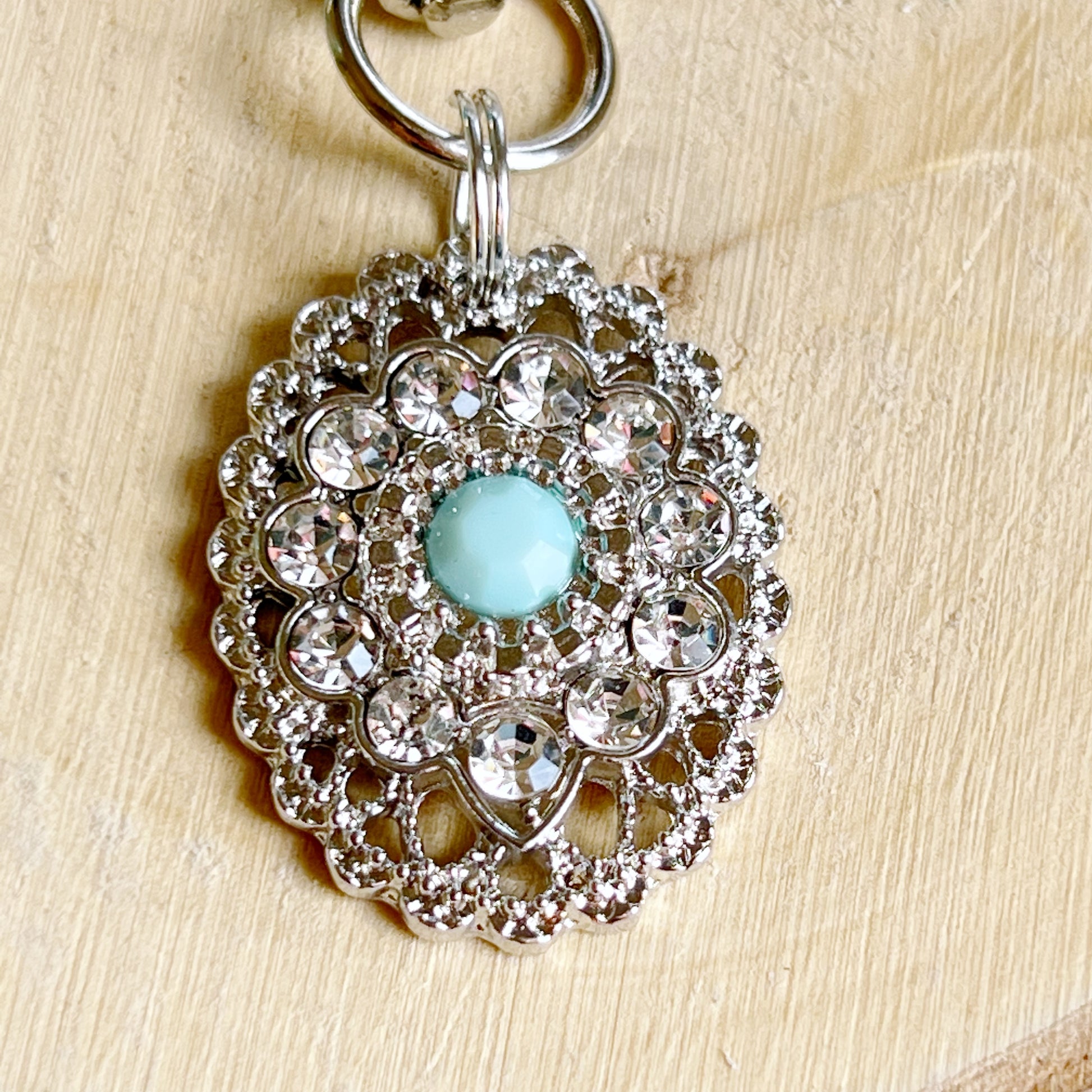 Western Rhinestone Zipper Pull Handbag Charm