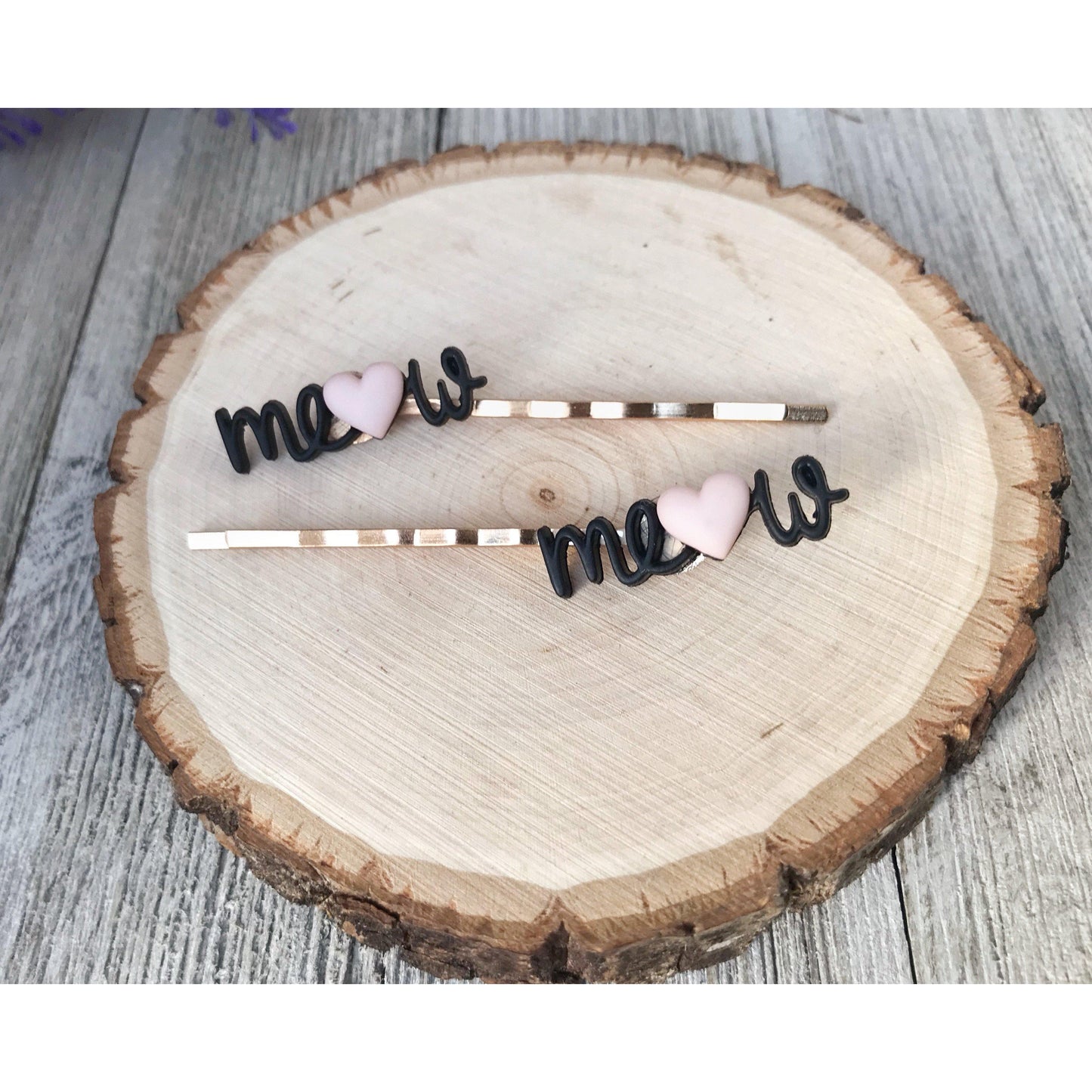 Meow Heart Hair Pins - Adorable Feline-Inspired Accessories