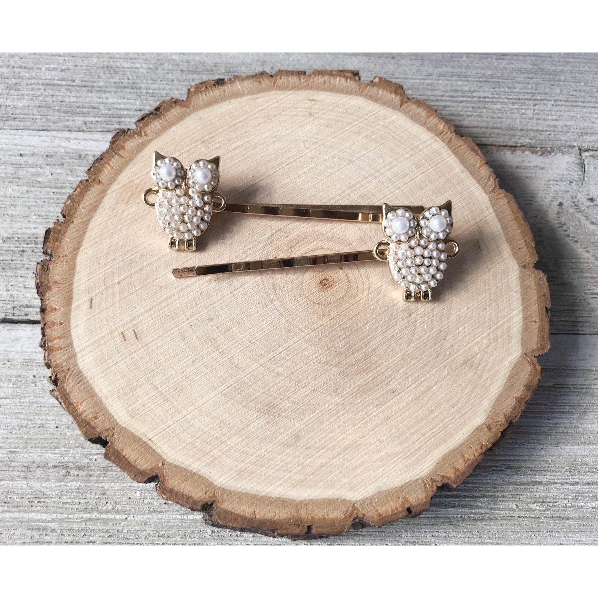 Pearl Owl Bobby Pins: Sparkling Owl Accents for Unique Hairstyles