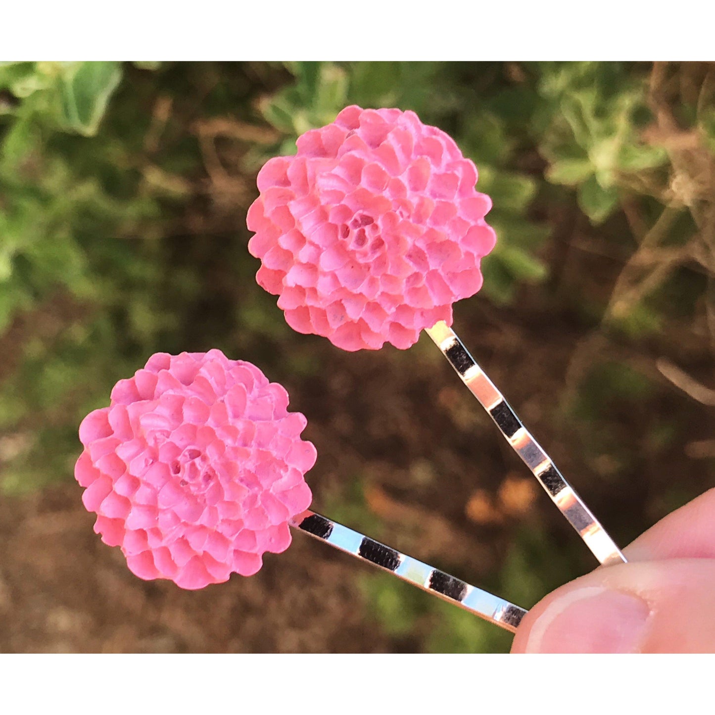 Pink Floral Hair Pins, Wedding Hair Pins, Womens Hair Pins, Flower Hair Pins, Bridal Hair Accessories