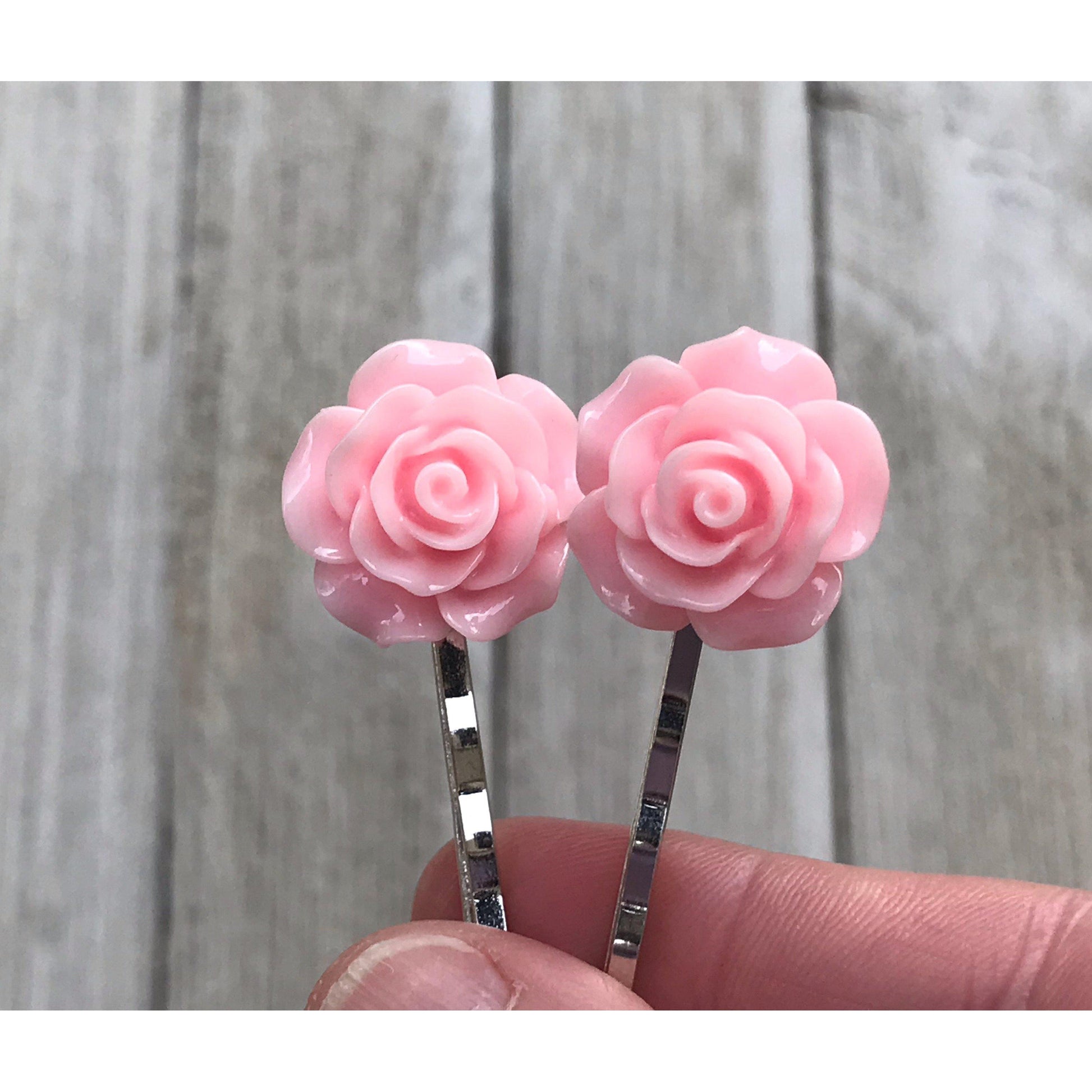 Pink Flower Hair Pin, Wedding Hair Jewelry, Flower Hair Pin, Bridal Hair Accessories Flower Bobby Pin