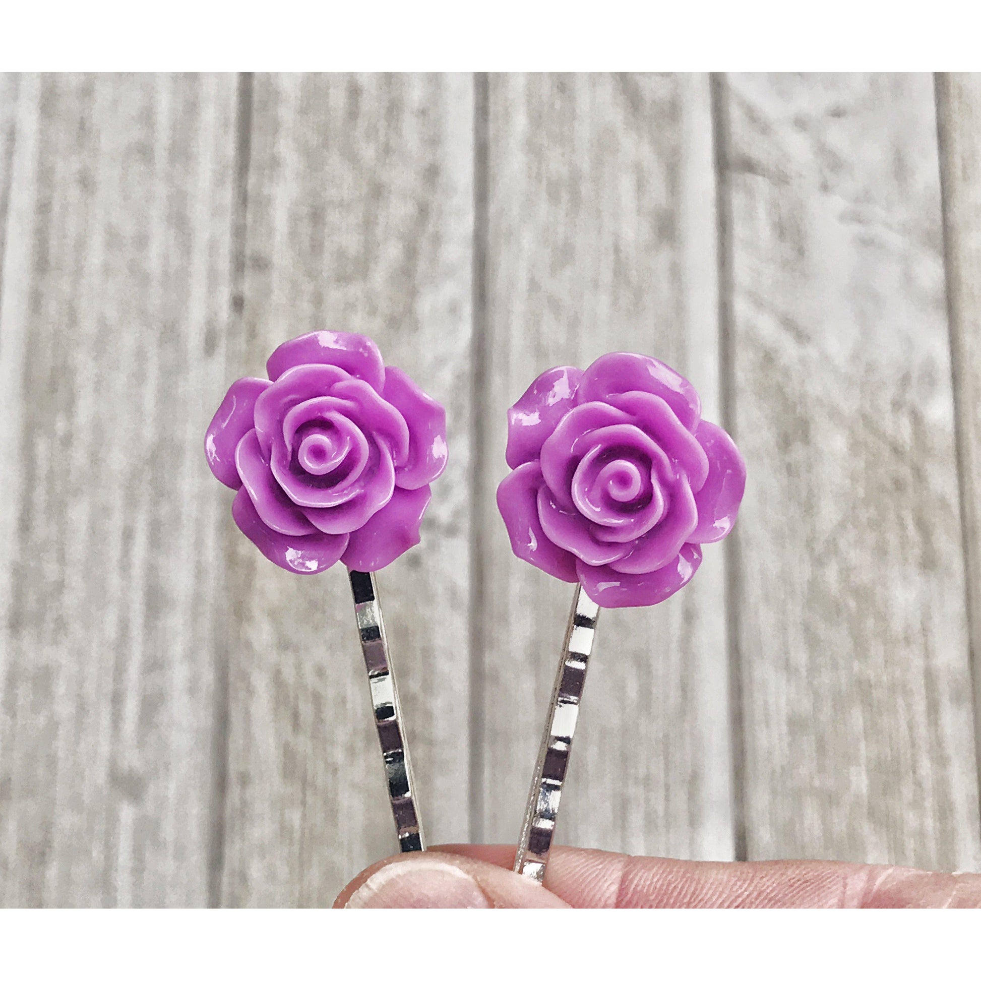 Purple Flower Hair Pin, Wedding Hair Jewelry, Flower Hair Pin, Bridal Hair Accessories Flower Bobby Pin