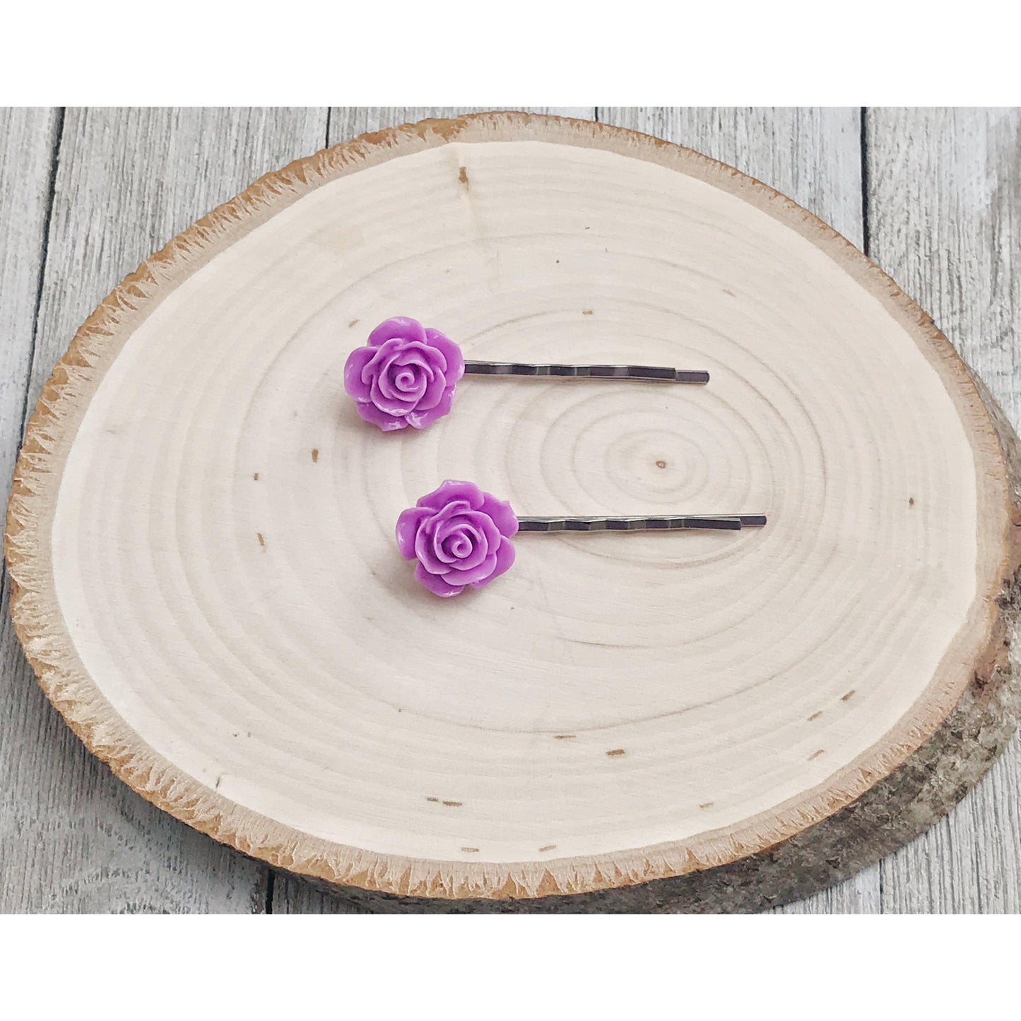 Purple Flower Hair Pin, Wedding Hair Jewelry, Flower Hair Pin, Bridal Hair Accessories Flower Bobby Pin