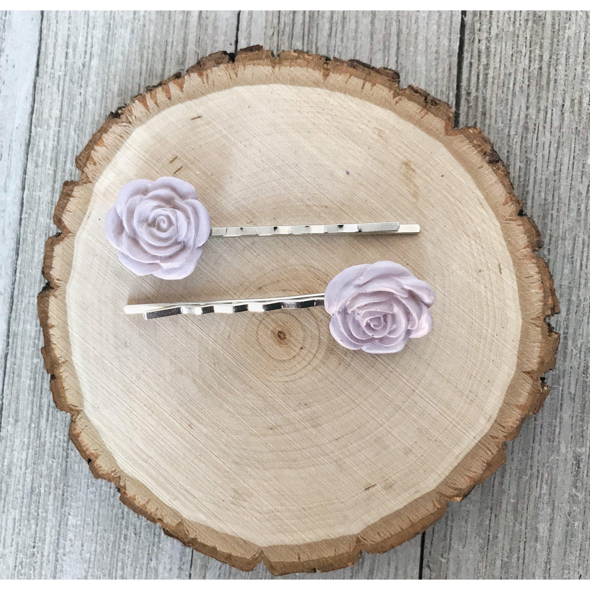 Purple Flower Headband, Mommy & Me Gift Set, Lavender Hair Pins, Baby Hair Bows, Womens Hair Clips, Tulle Hair Barrettes, Girls Bobby Pins