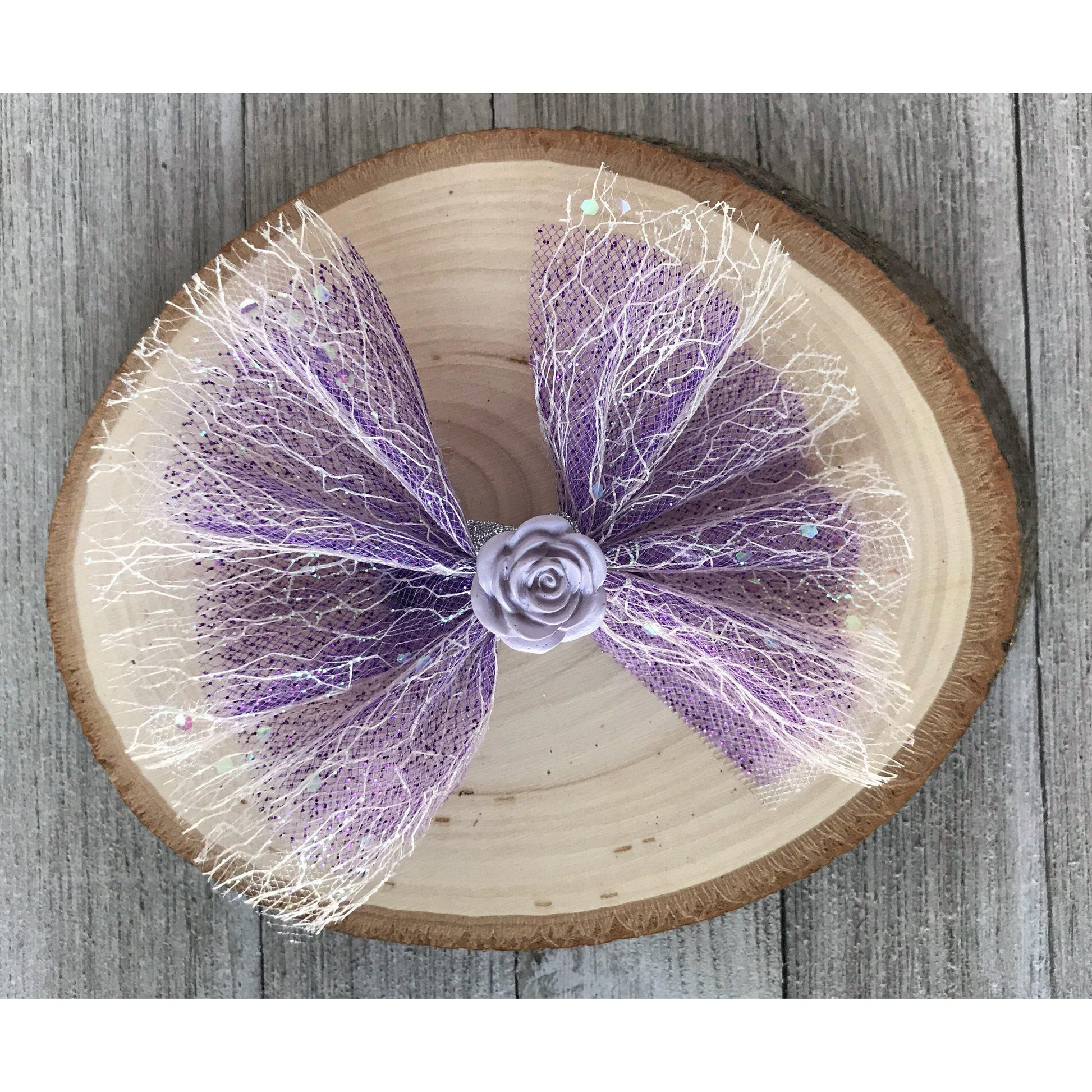 Purple Flower Headband, Mommy & Me Gift Set, Lavender Hair Pins, Baby Hair Bows, Womens Hair Clips, Tulle Hair Barrettes, Girls Bobby Pins