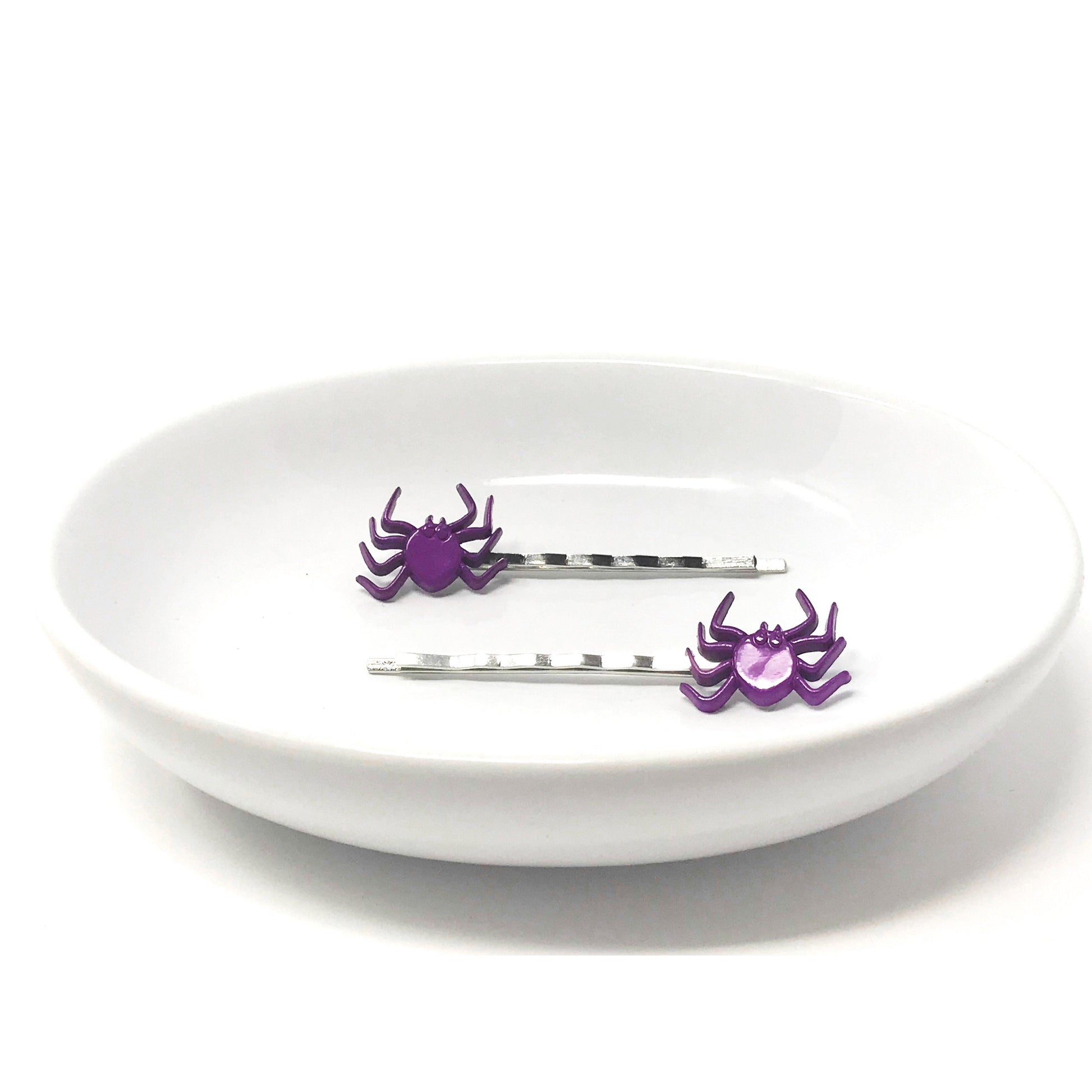 Purple Spider Halloween Hair Pins