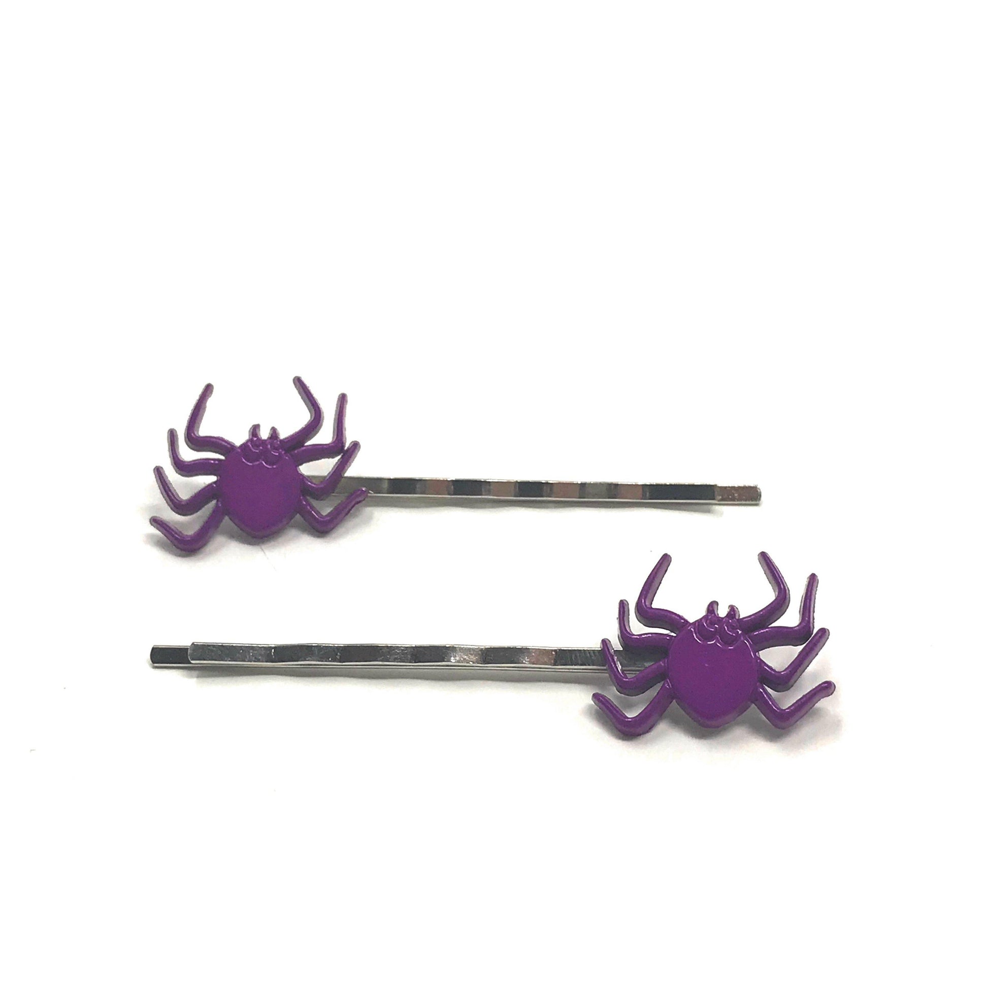 Purple Spider Halloween Hair Pins