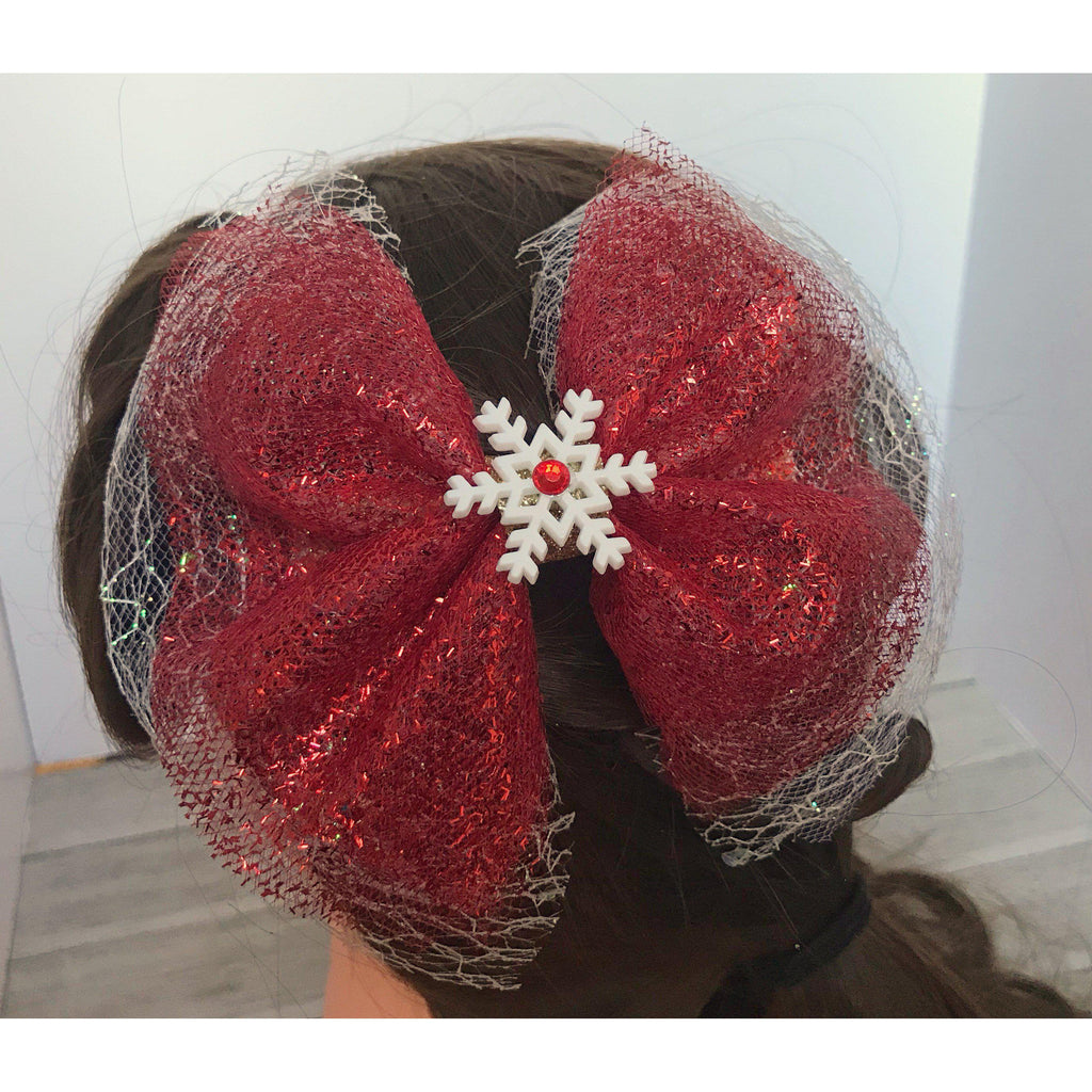 how to make christmas hair bows for girls