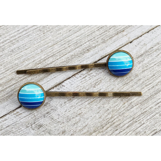 Sky Blue Gradient Hair Pin, Hair Pin for Women, Womens Hair Clip, Cute Bobby Pin, Hair Barrette for women, Summer Hair Clip, Women Bobby Pin