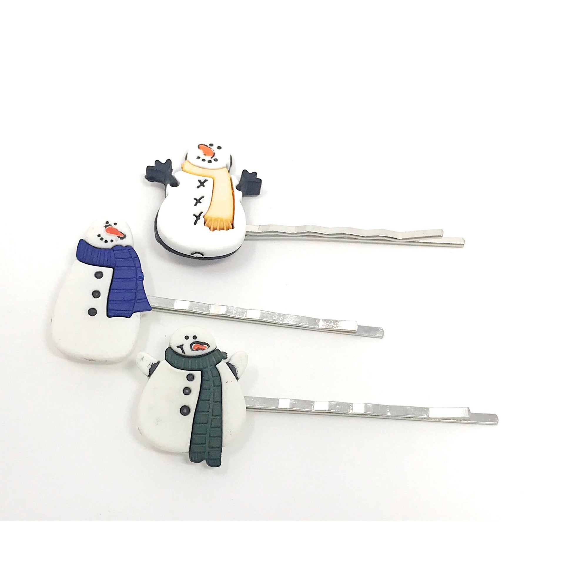 Snowman Christmas Bobby Pin Set