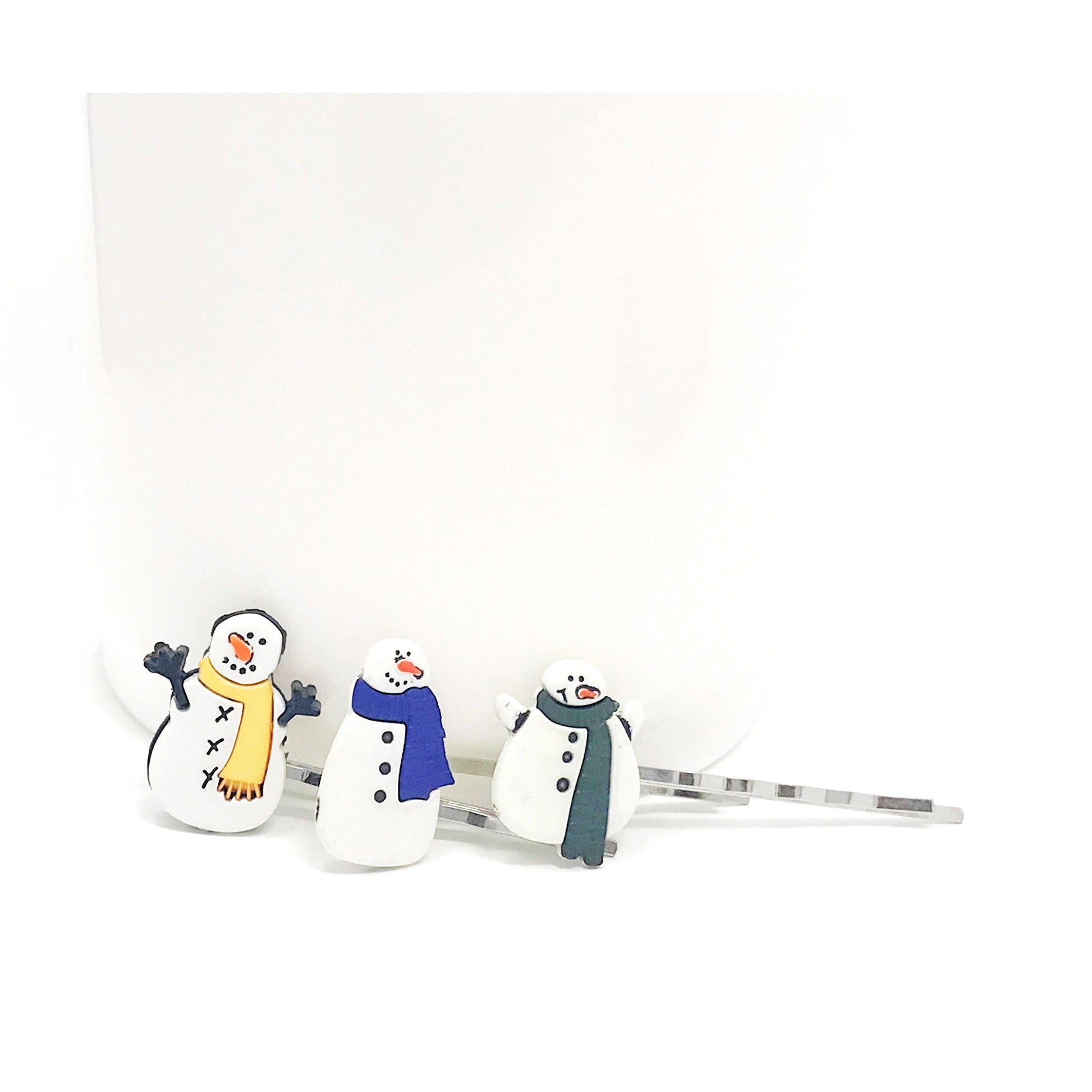 Snowman Christmas Bobby Pin Set