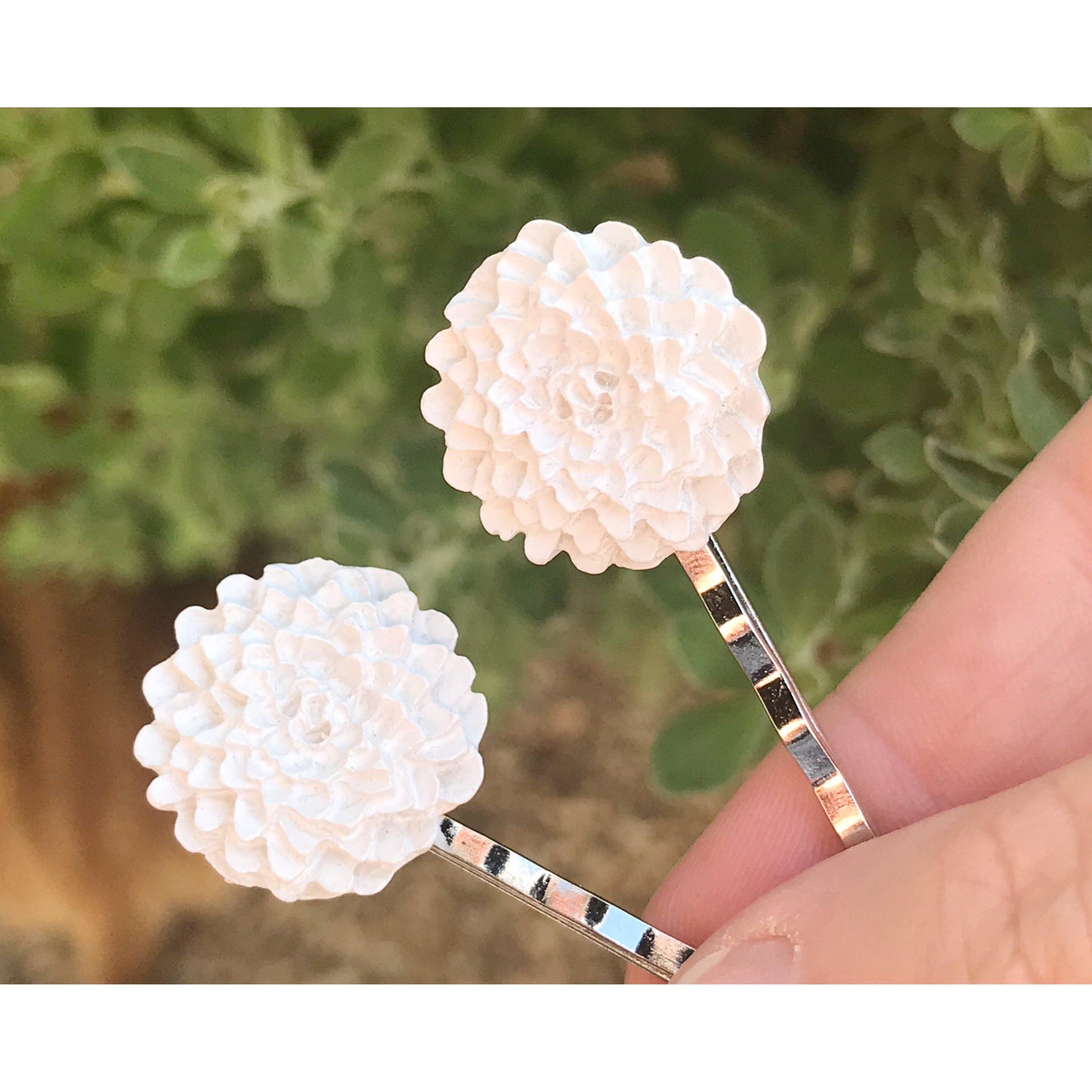 White Floral Hair Pins, Wedding Hair Pins, Womens Hair Pins, Flower Hair Pins, Bridal Hair Accessories