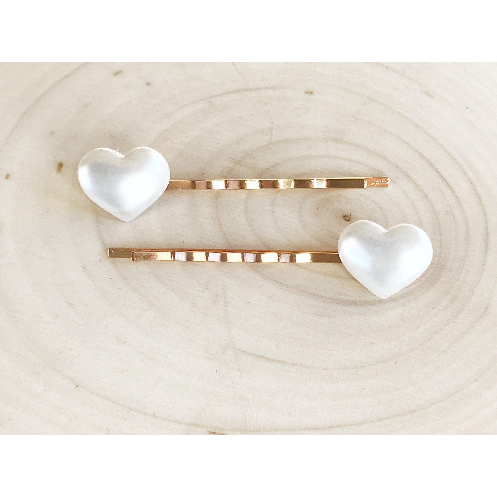 White Heart Hair Pins, Heart Bobby Pins, Womens Hair Pin, Decorative Bobby Pins, Womens Hair Pins, Decorative Hair Pins, Cute Hair Clips